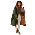 Dark Khaki - Side - Regatta Unisex Adult Waterproof Fleece Lined Changing Robe
