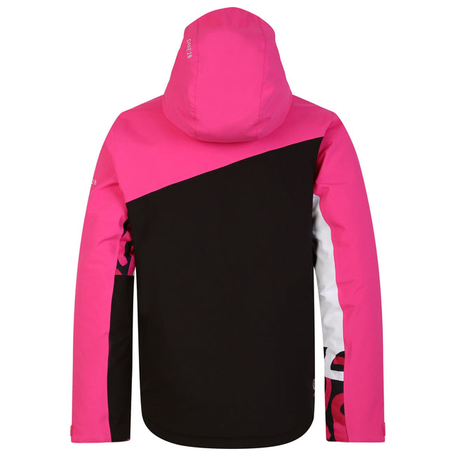 Pure Pink-Pink - Back - Dare 2B Childrens-Kids Humour II Graffiti Ski Jacket