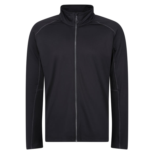 Black - Front - Regatta Professional Mens Stretch Full Zip Midlayer