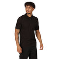 Black - Side - Regatta Mens Pro 65-35 Short-Sleeved Polo Shirt