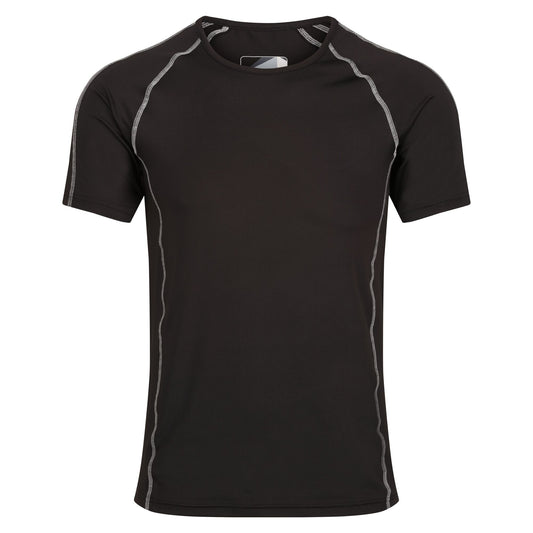 Black - Front - Regatta Professional Mens Short-Sleeved Base Layer Top