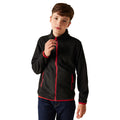 Black - Side - Regatta Professional Childrens-Kids Microfleece Full Zip Fleece Jacket