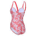 Peach Bloom - Lifestyle - Regatta Womens-Ladies Sakari Hibiscus Tummy Control One Piece Swimsuit