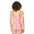 Peach Bloom - Pack Shot - Regatta Womens-Ladies Sakari Hibiscus Tummy Control One Piece Swimsuit