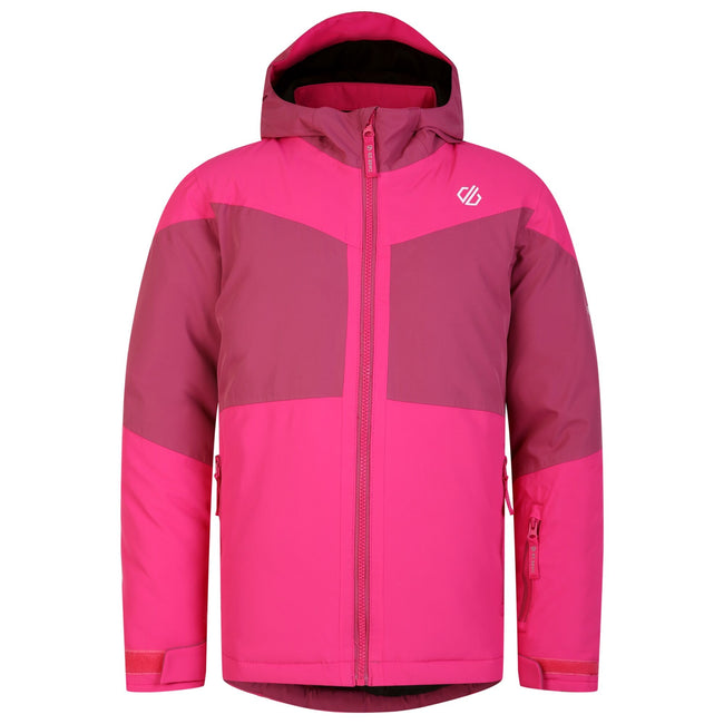 Pure Pink-Pink Hydrangea - Front - Dare 2B Childrens-Kids Slush Ski Jacket