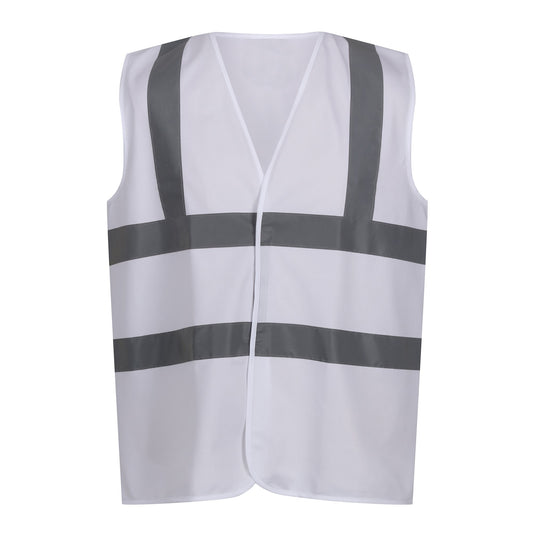White - Front - Regatta Professional Unisex Adult Hi-Vis Vest