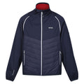 Navy-Danger Red - Front - Regatta Mens Steren Hybrid Soft Shell Jacket