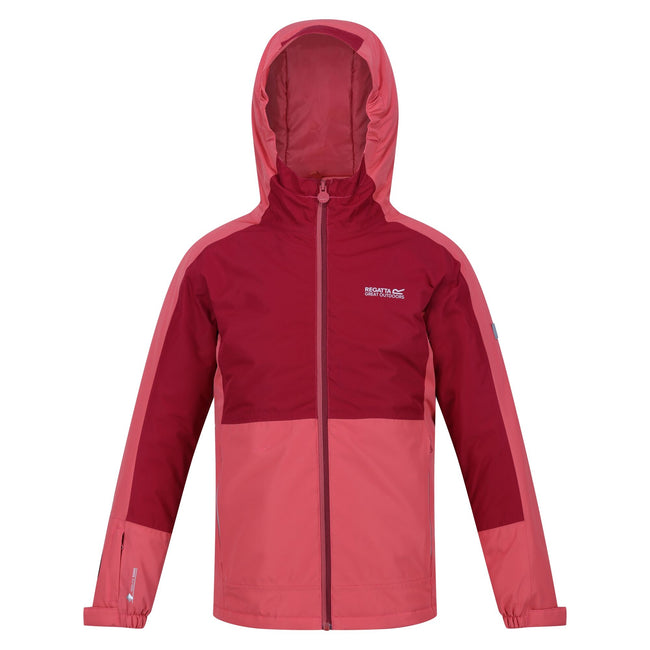 Mineral Red-Rumba Red - Front - Regatta Childrens-Kids Beamz III Waterproof Jacket