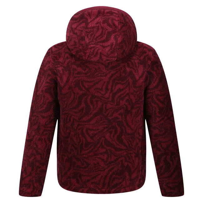 Mineral Red-Burgundy - Back - Regatta Childrens-Kids Kyrell Zebra Print Reversible Jacket