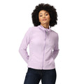 Purple Rose Marl - Side - Regatta Womens-Ladies Kizmit Marl Half Zip Fleece Top