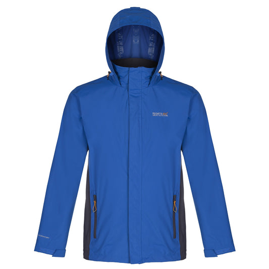 Oxford Blue-Iron - Front - Regatta Great Outdoors Mens Outdoor Classic Matt Hooded Waterproof Jacket