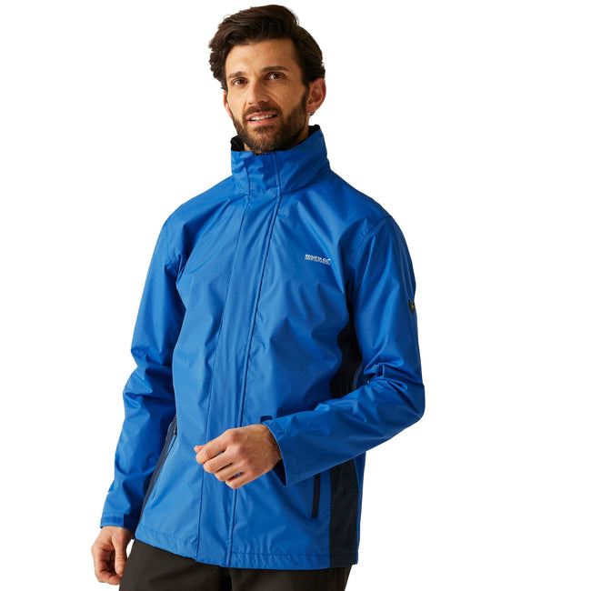 Olympian Blue-Navy - Front - Regatta Great Outdoors Mens Outdoor Classic Matt Hooded Waterproof Jacket