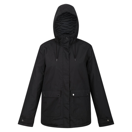 Black - Front - Regatta Womens-Ladies Broadia Waterproof Jacket