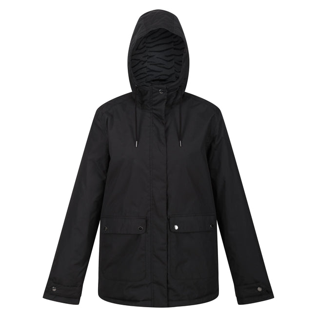 Black - Front - Regatta Womens-Ladies Broadia Waterproof Jacket