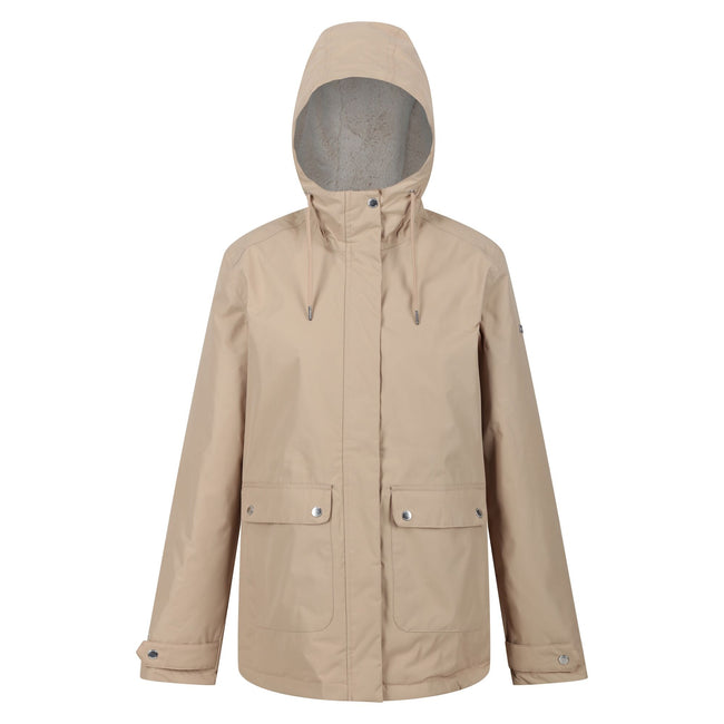 Barleycorn-Light Vanilla - Front - Regatta Womens-Ladies Broadia Waterproof Jacket