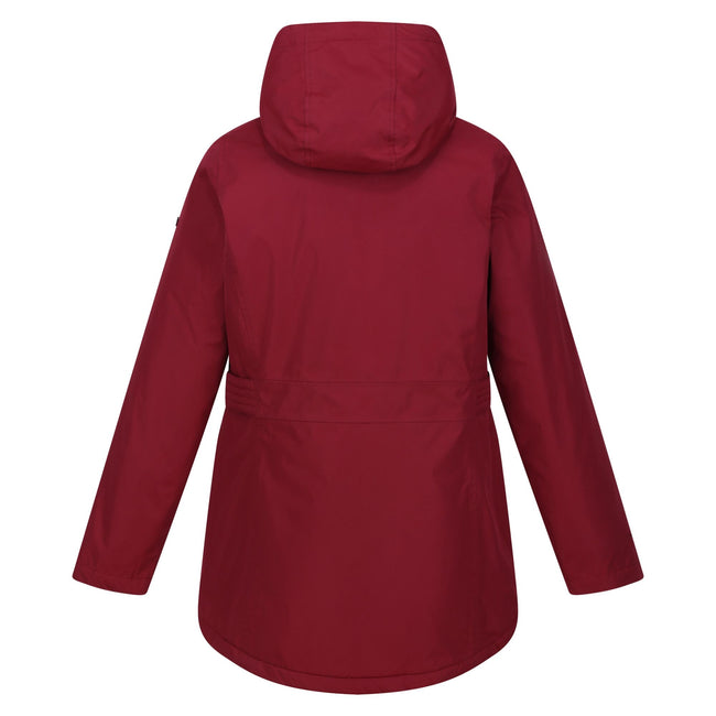 Cabernet - Back - Regatta Womens-Ladies Brenlyn Abstract Hearts Waterproof Jacket