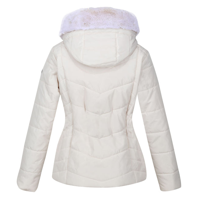 Light Vanilla - Back - Regatta Womens-Ladies Wildrose Baffled Padded Hooded Jacket