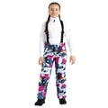 Quiet Blue - Pack Shot - Dare 2B Childrens-Kids Pow Abstract Ski Trousers