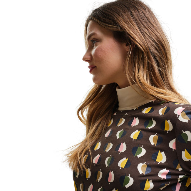 Tiny Elm Grey - Pack Shot - Regatta Womens-Ladies Orla Kiely Leaf Print Long-Sleeved T-Shirt