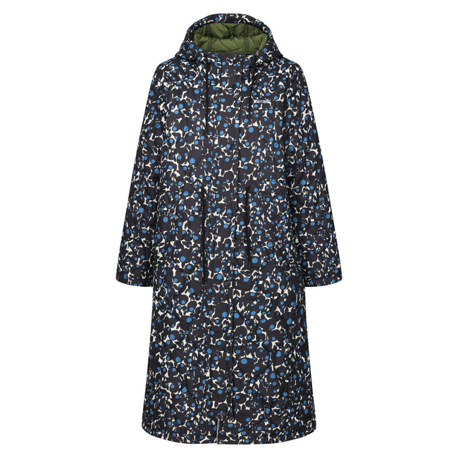 Blue - Front - Regatta Womens-Ladies Orla Berry Bubble Hooded Longline Padded Jacket