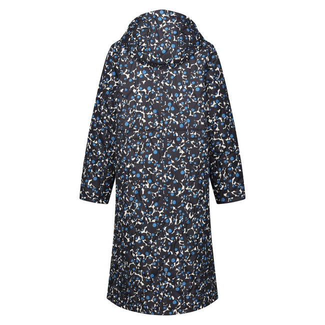 Blue - Back - Regatta Womens-Ladies Orla Berry Bubble Hooded Longline Padded Jacket