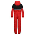Classic Red-Black - Back - Regatta Childrens-Kids Rancher Colour Block Waterproof Jumpsuit