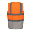 Fluro Orange-Seal Grey - Back - Regatta Mens Pro Two Tone Hi-Vis Vest