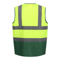 Fluro Yellow-Medical Green - Back - Regatta Mens Pro Two Tone Hi-Vis Vest