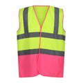 Fluro Yellow-Pink - Front - Regatta Mens Pro Two Tone Hi-Vis Vest