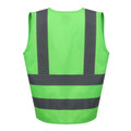 Fluro Green - Back - Regatta Childrens-Kids Hi-Vis Vest