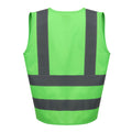 Fluro Green - Back - Regatta Professional Childrens-Kids Hi-Vis Vest