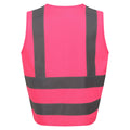 Fluro Pink - Back - Regatta Childrens-Kids Hi-Vis Vest