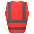 Fluro Red - Back - Regatta Professional Childrens-Kids Hi-Vis Vest