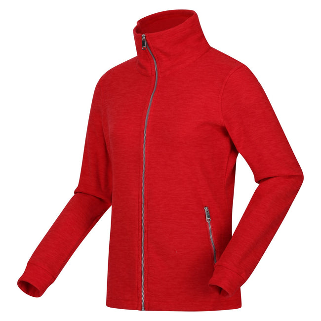 Miami Red - Side - Regatta Womens-Ladies Azaelia Marl Full Zip Fleece Jacket