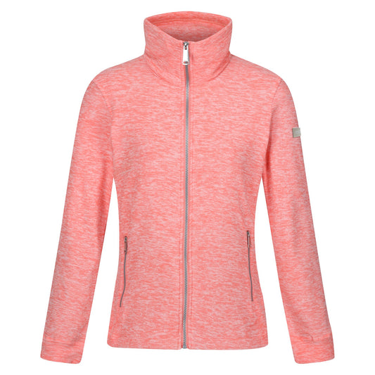 Shell Pink - Front - Regatta Womens-Ladies Azaelia Marl Full Zip Fleece Jacket