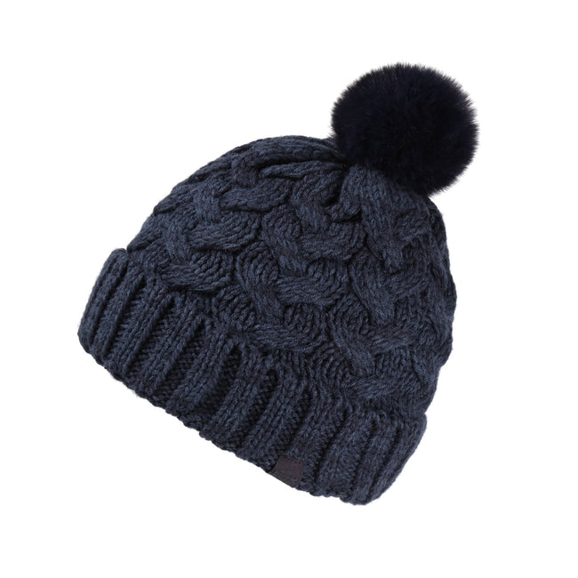 Navy - Front - Regatta Womens-Ladies Lovella V Beanie
