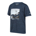 Blue Wing Marl - Side - Regatta Childrens-Kids Alvarado VII Jumping T-Shirt