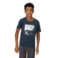 Blue Wing Marl - Pack Shot - Regatta Childrens-Kids Alvarado VII Jumping T-Shirt