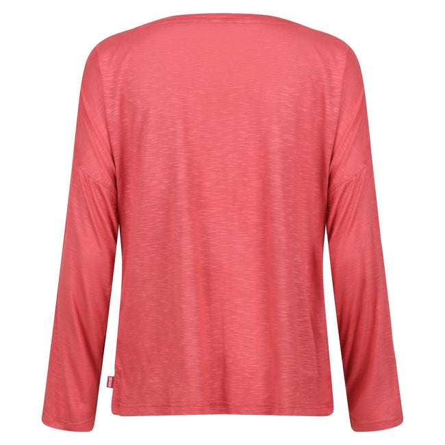 Mineral Red - Back - Regatta Womens-Ladies Carlene Long-Sleeved T-Shirt