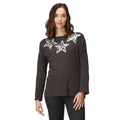 Dark Grey - Side - Regatta Womens-Ladies Carlene Stars Long-Sleeved T-Shirt