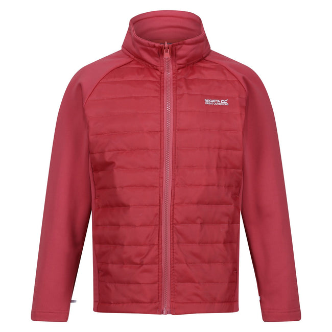 Mineral Red-Rumba Red - Side - Regatta Childrens-Kids Hydrate VIII 3 In 1 Waterproof Jacket