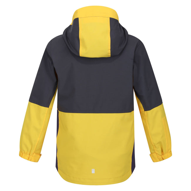California Yellow-Seal Grey - Back - Regatta Childrens-Kids Hydrate VIII 3 In 1 Waterproof Jacket
