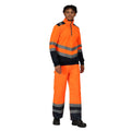 Orange-Navy - Lifestyle - Regatta Professional Mens Quarter Zip Hi-Vis Vest