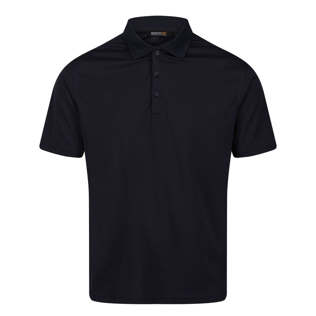 Navy - Front - Regatta Professional Mens Moisture Wicking Polo Shirt