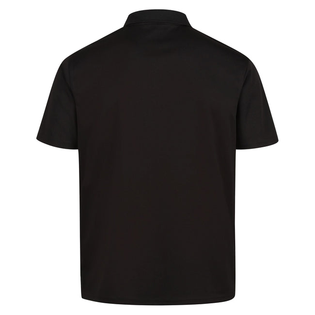 Black - Back - Regatta Professional Mens Moisture Wicking Polo Shirt