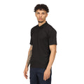 Black - Side - Regatta Professional Mens Moisture Wicking Polo Shirt