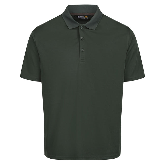 Dark Green - Front - Regatta Professional Mens Moisture Wicking Polo Shirt