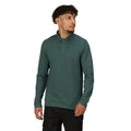 Dark Green - Side - Regatta Professional Mens Long-Sleeved Polo Shirt