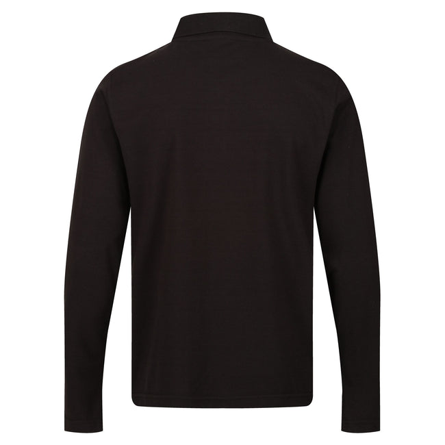 Black - Back - Regatta Professional Mens Long-Sleeved Polo Shirt
