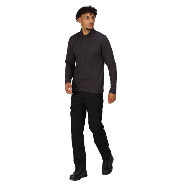 Seal Grey - Lifestyle - Regatta Professional Mens Long-Sleeved Polo Shirt